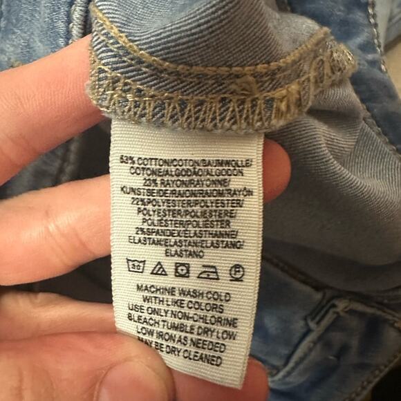 Free People Just Float On Flare Jeans Size 26 Blue Denim Festival Rodeo Western - Picture 10 of 11